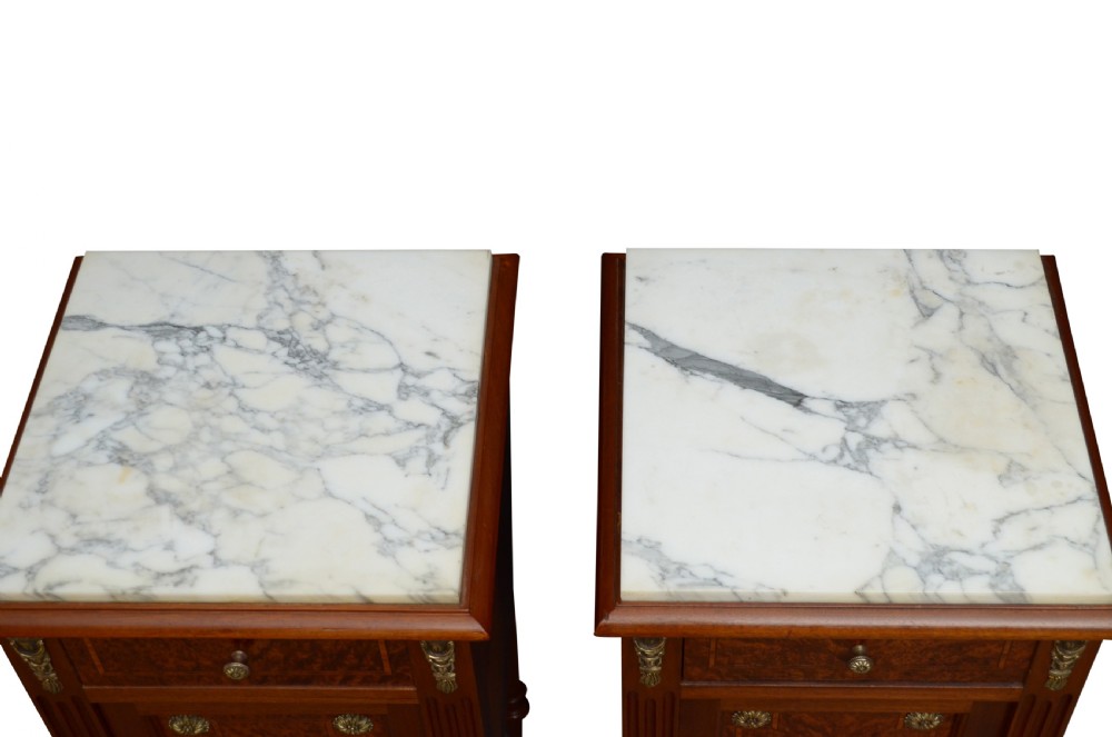 Pair of Turn of Century Mahogany Bedside Cabinets View IV