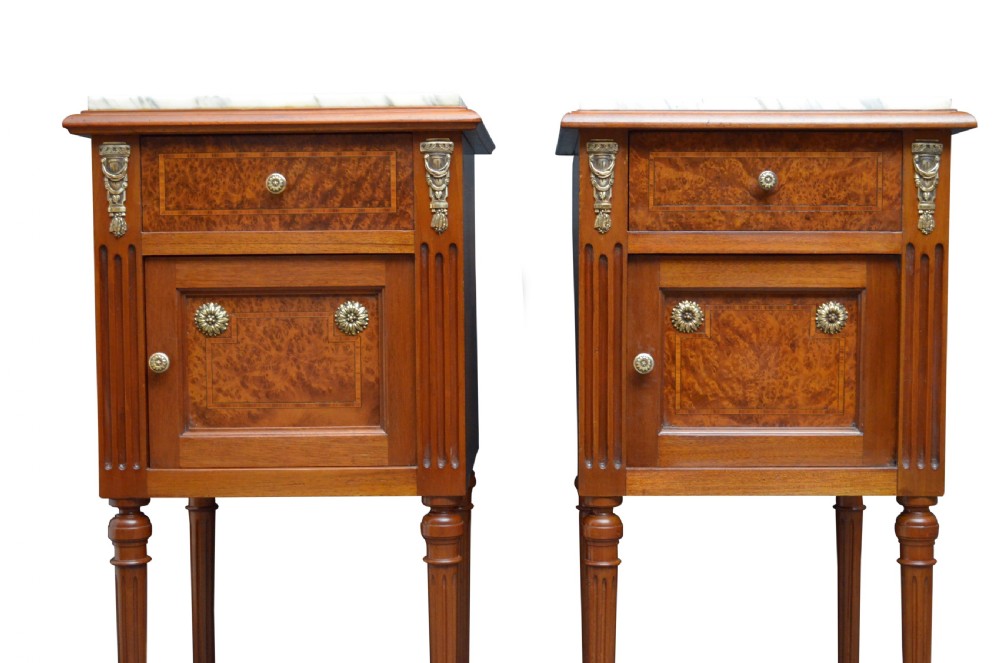 Pair of Turn of Century Mahogany Bedside Cabinets View V
