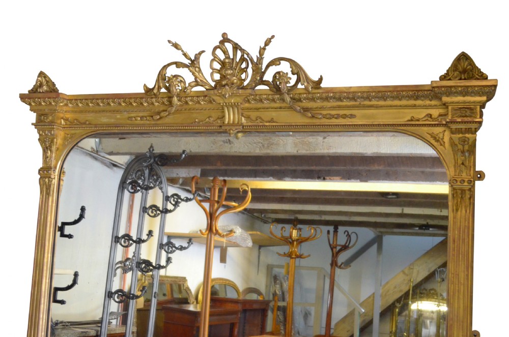 Exceptional English Giltwood Mirror of Large Proportions View VI