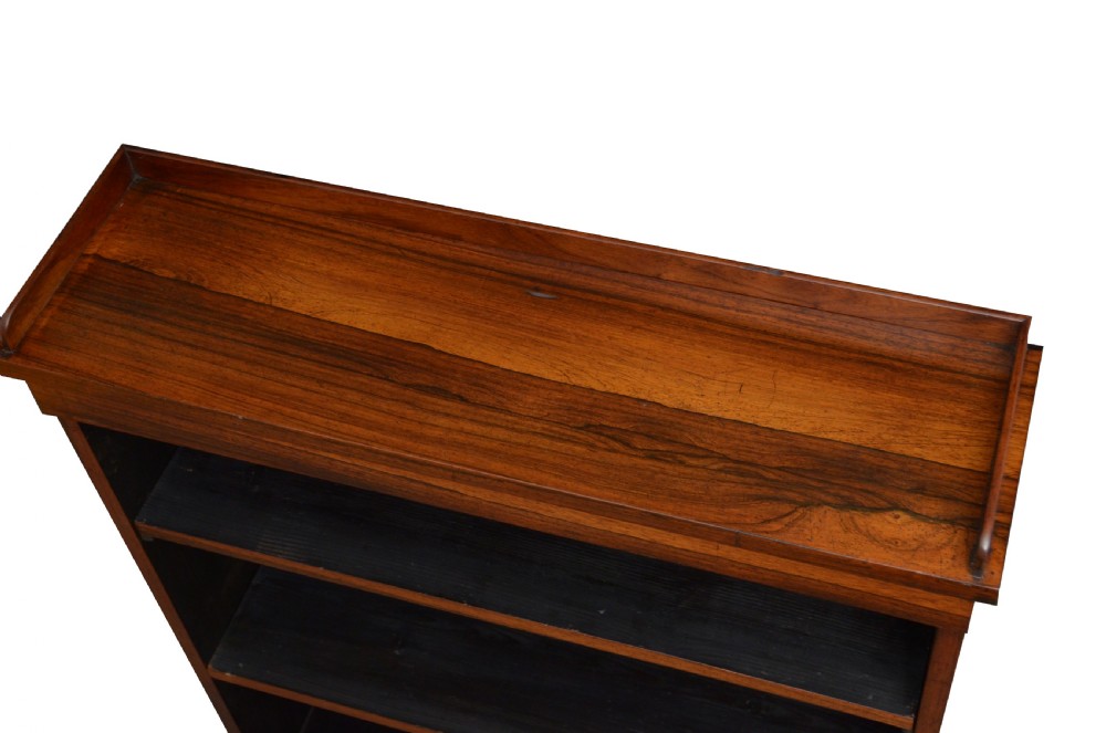 Fine William IV Rosewood Open Bookcase  View II