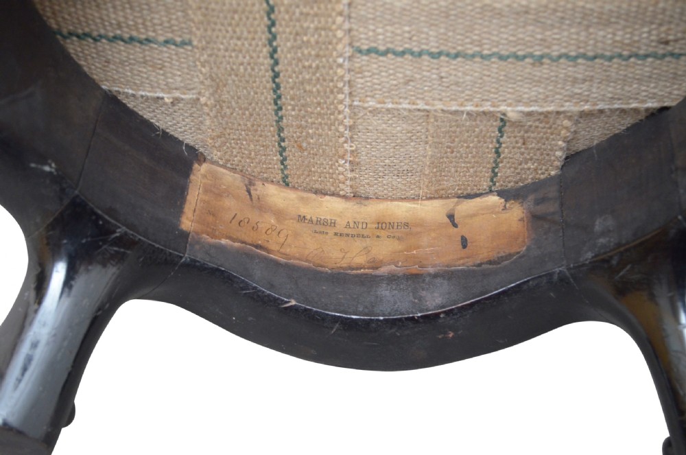 Aesthetic Movement Footstool Ebonised Stool by Marsh and Jones View VII
