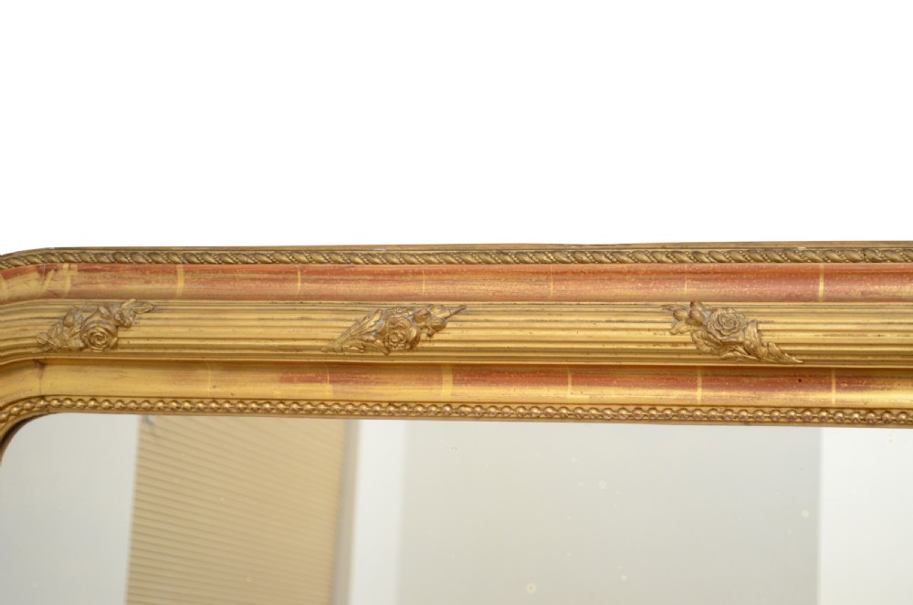 19th Century French Pier Mirror Gilt View VI
