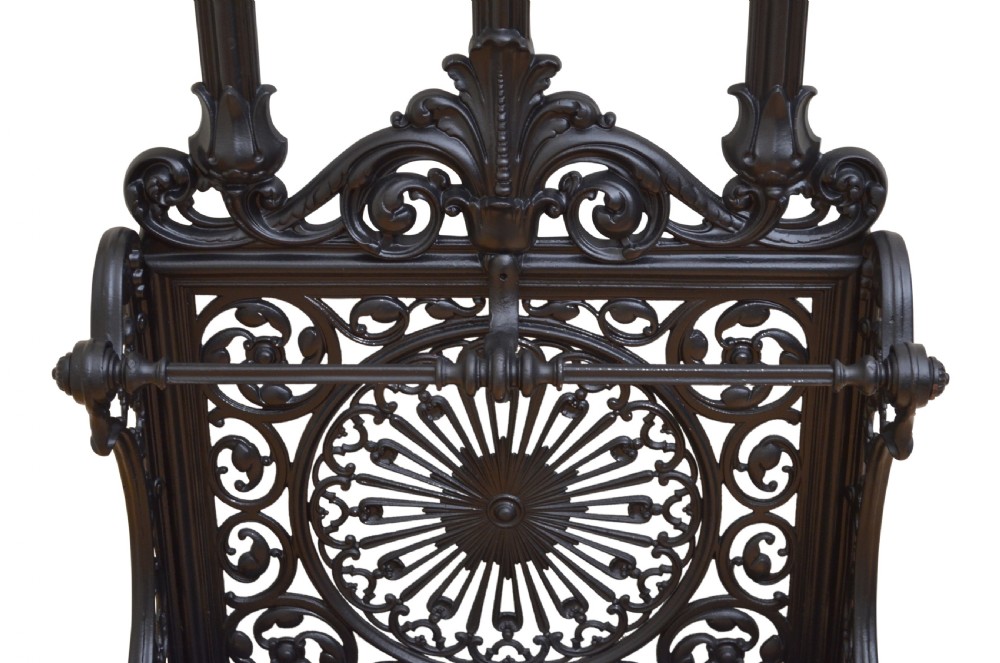 Victorian Cast Iron Hall Stand in Black View V