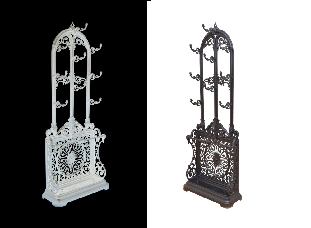 Pair of Victorian Cast Iron Hall stands