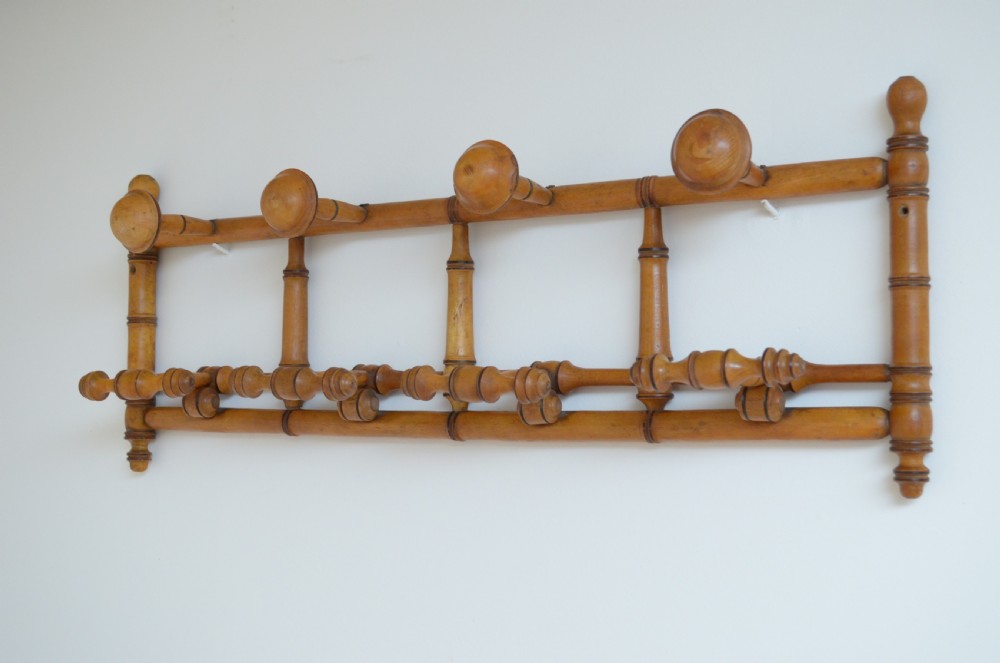 Unusual French Faux Bamboo Coat Hooks View II