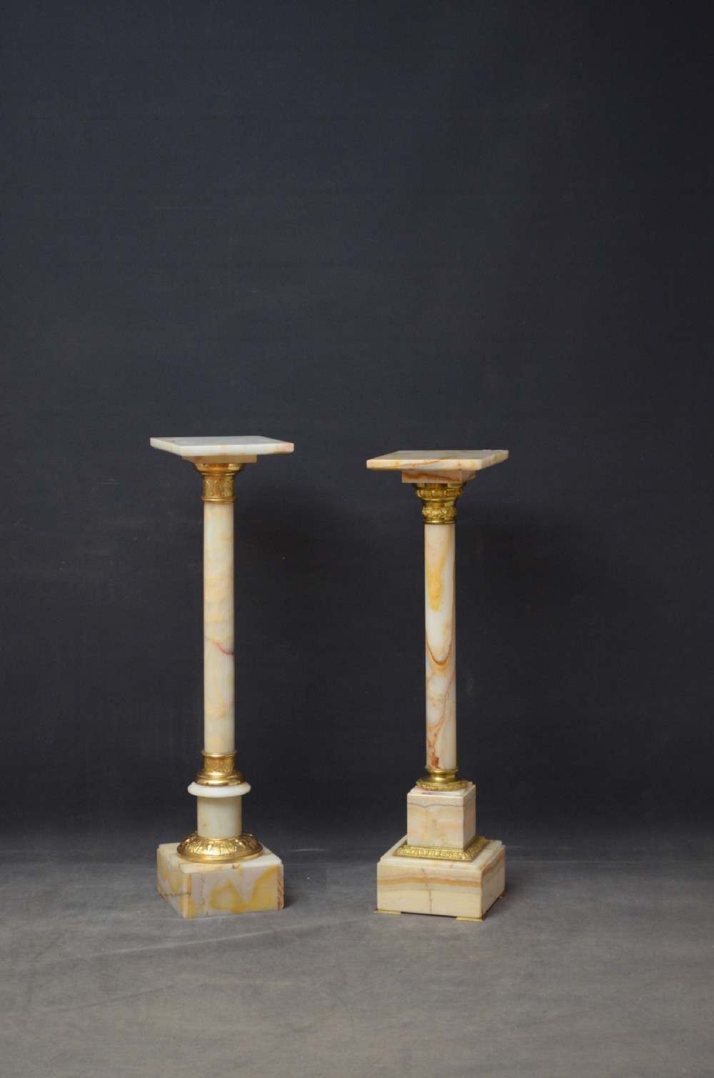 Matched Pair of Marble Columns