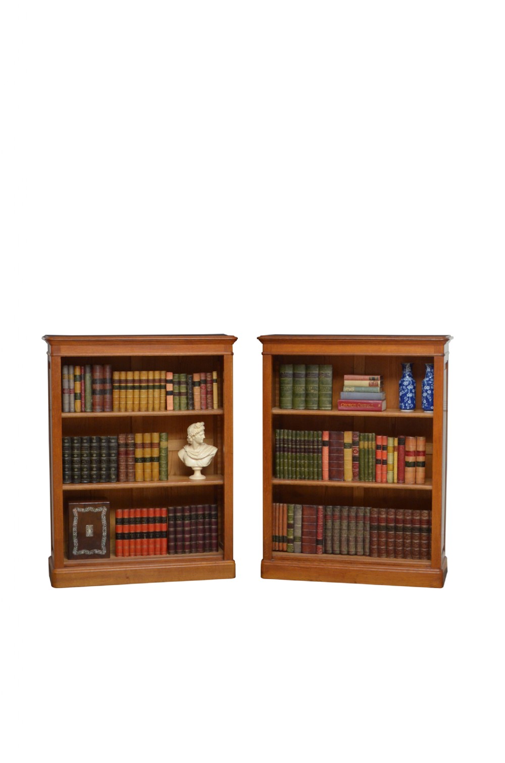Pair Of Oak Open Bookcases