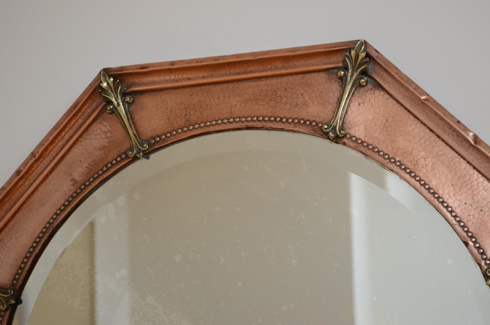 Arts and Crafts Copper Wall Mirror View V
