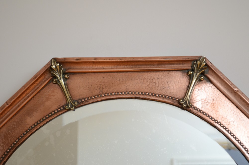 Arts and Crafts Copper Wall Mirror View VI