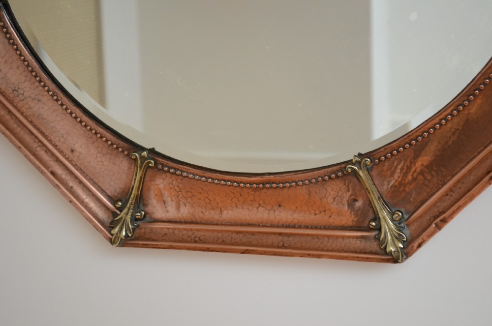 Arts and Crafts Copper Wall Mirror View VIII