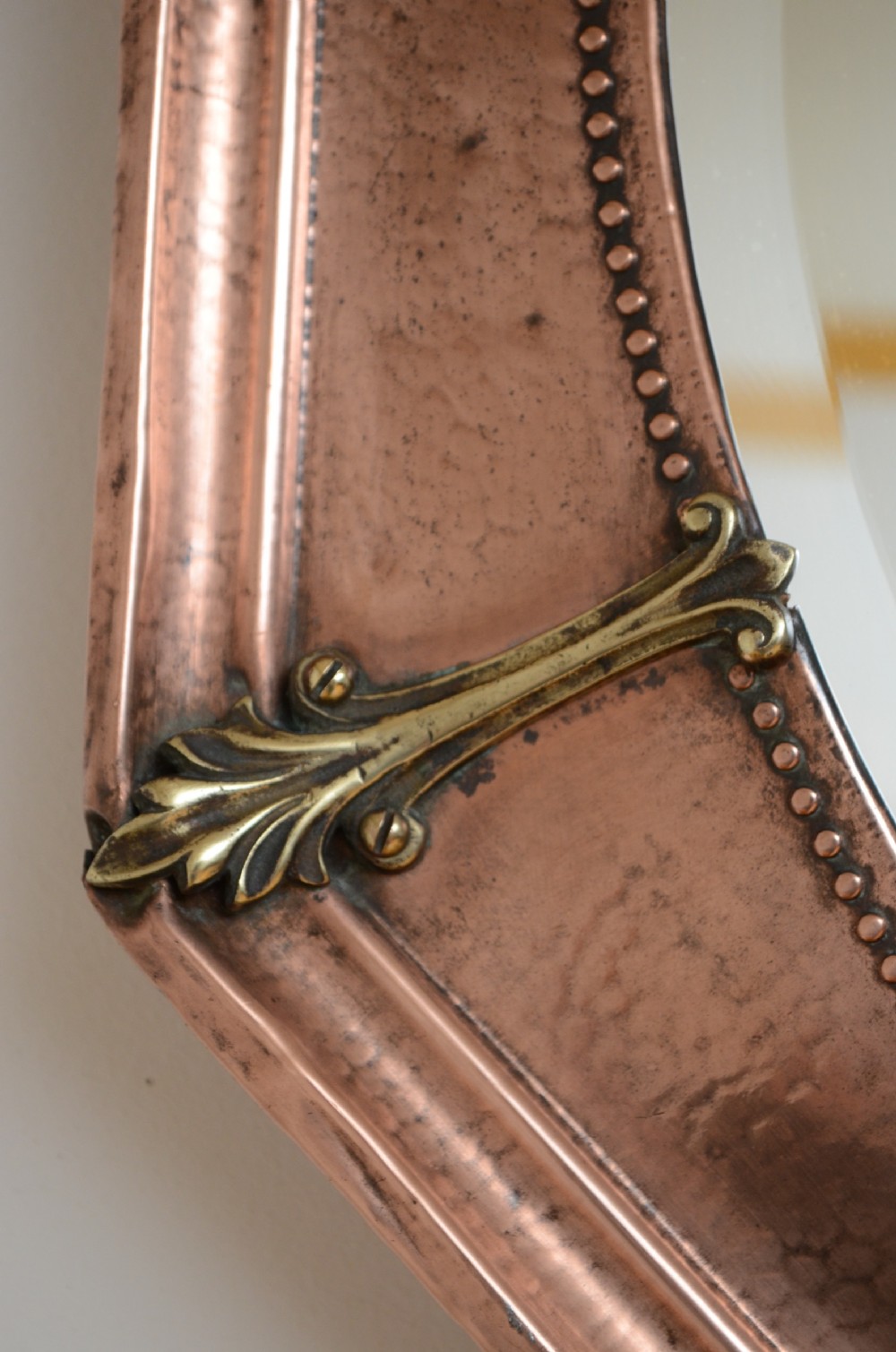 Arts and Crafts Copper Wall Mirror View IX
