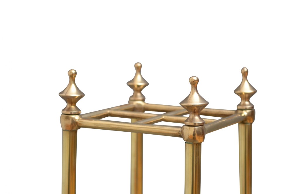 Tall Victorian Brass Umbrella Stand View III