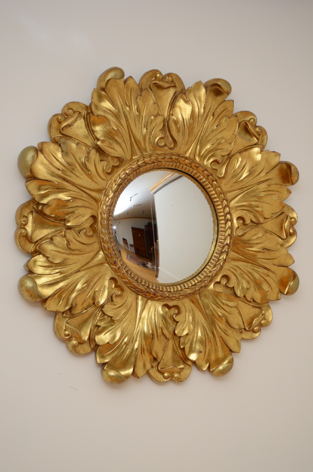 Large Sunburst Gilt Wall Mirror 90cm View II