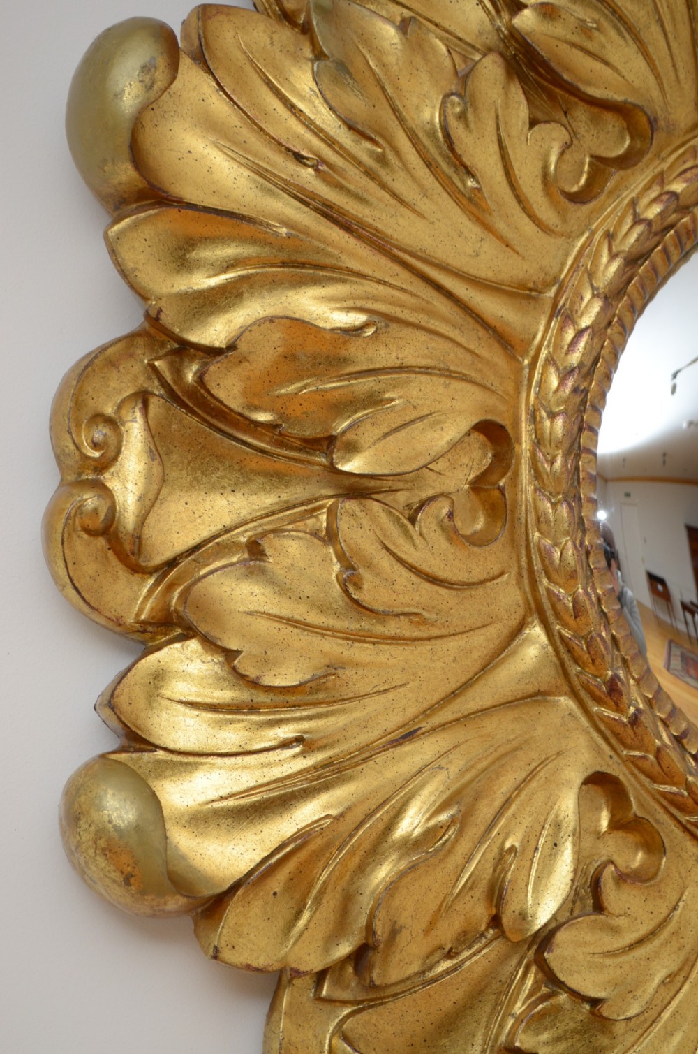 Large Sunburst Gilt Wall Mirror 90cm View V