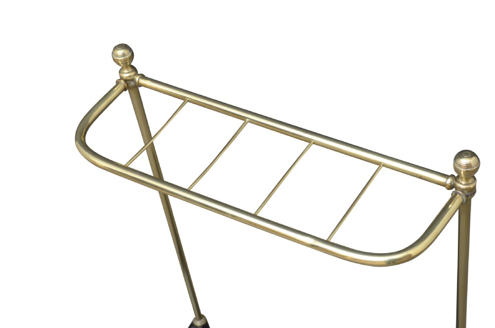 Pair of Victorian brass umbrella stands View IX