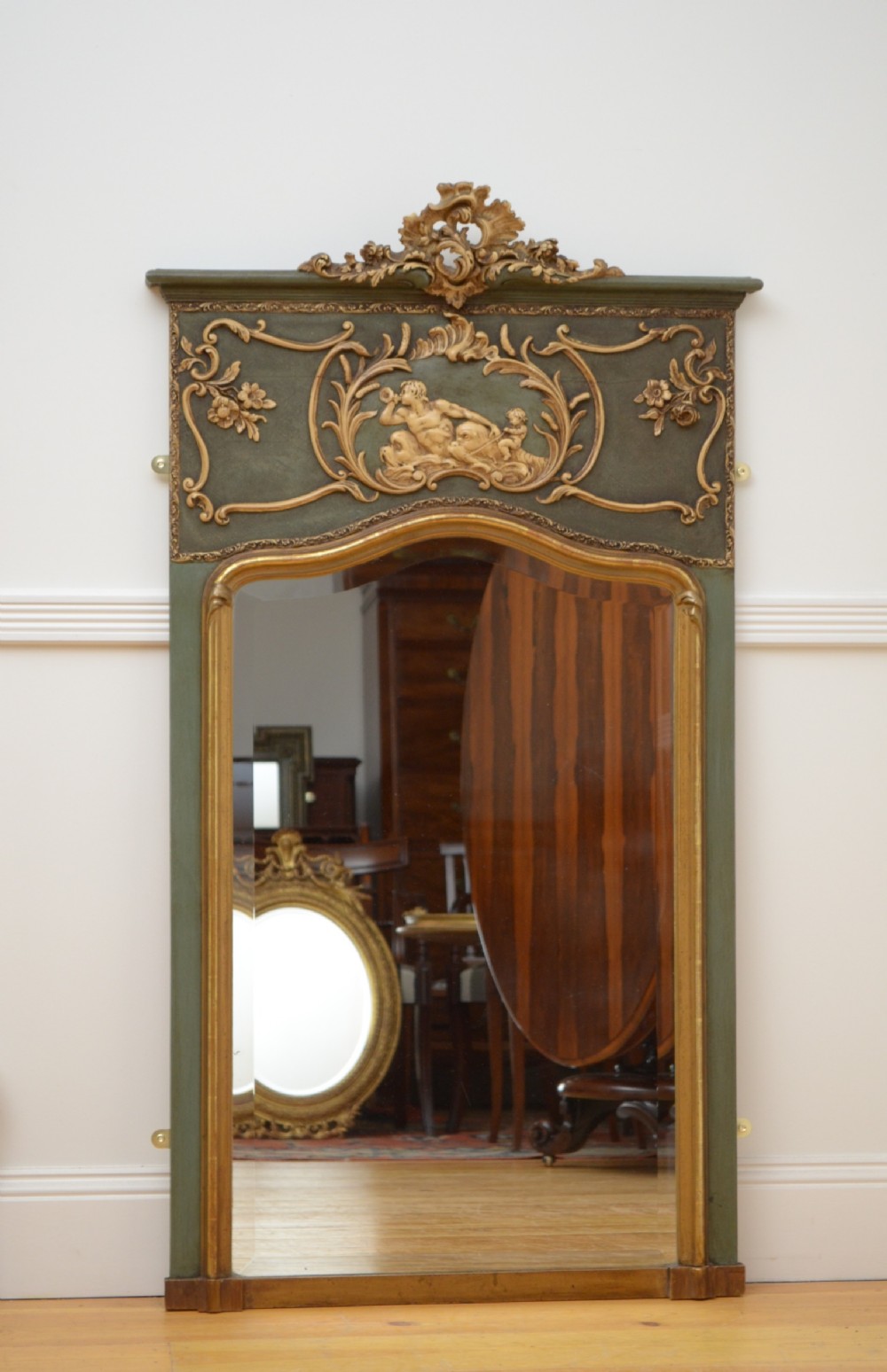 19th Century Trumeau Mirror View II