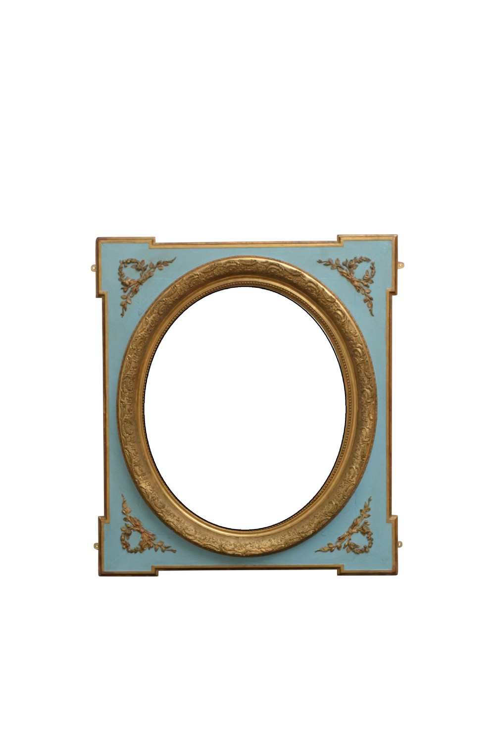 French Painted and Gilded Wall Mirror