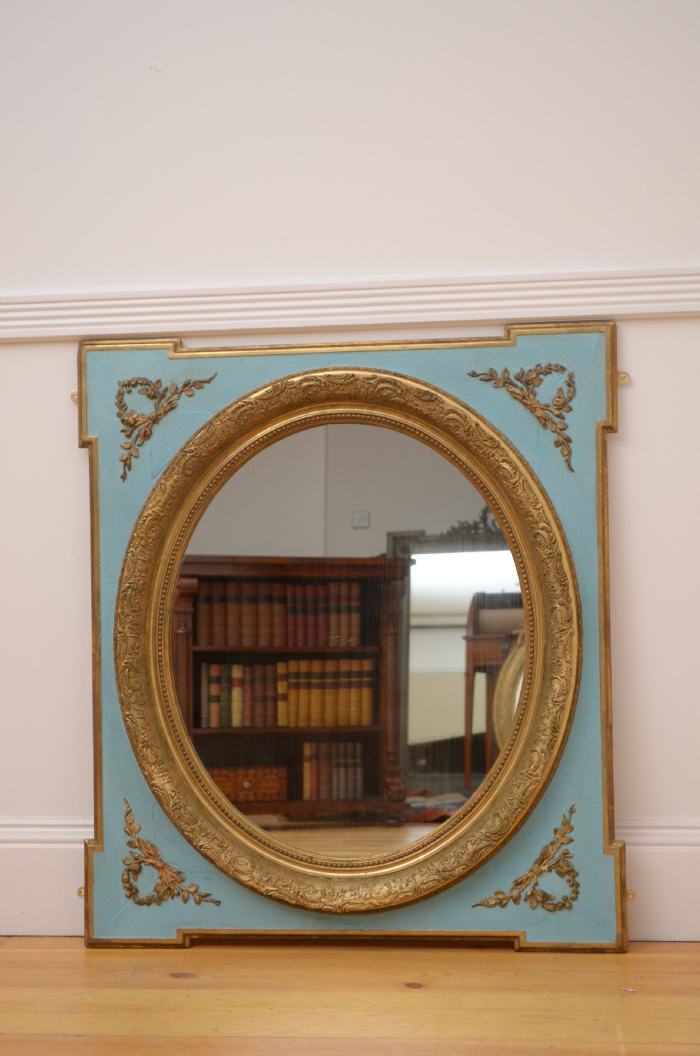 French Painted and Gilded Wall Mirror View III