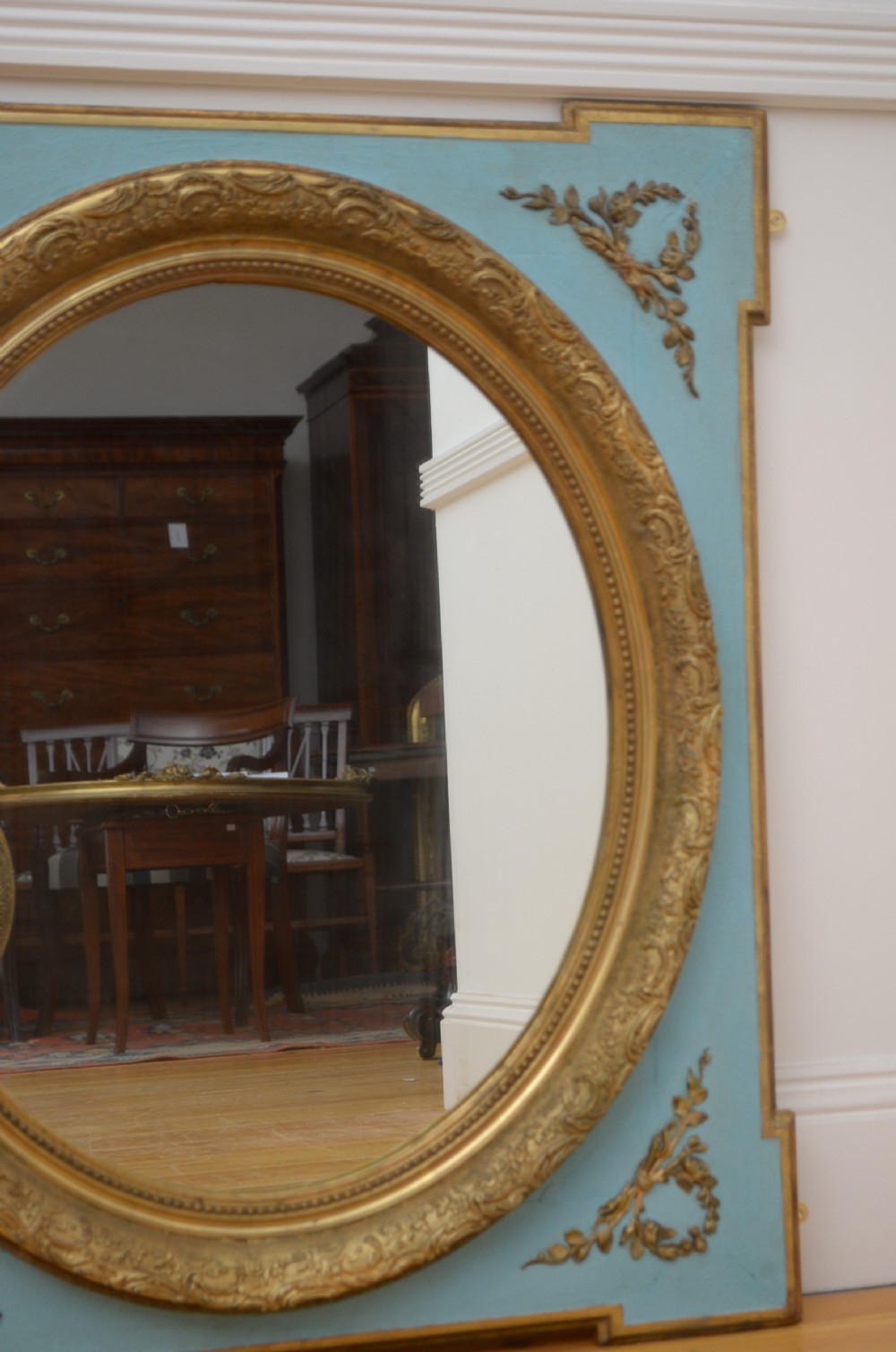 French Painted and Gilded Wall Mirror View IX