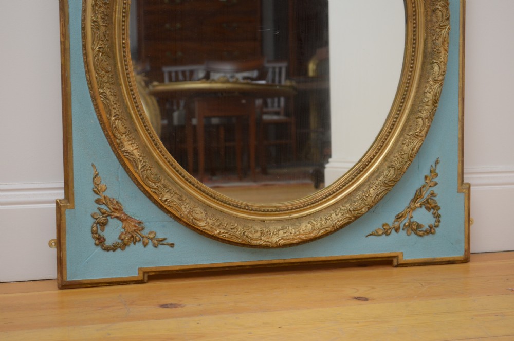 French Painted and Gilded Wall Mirror View X