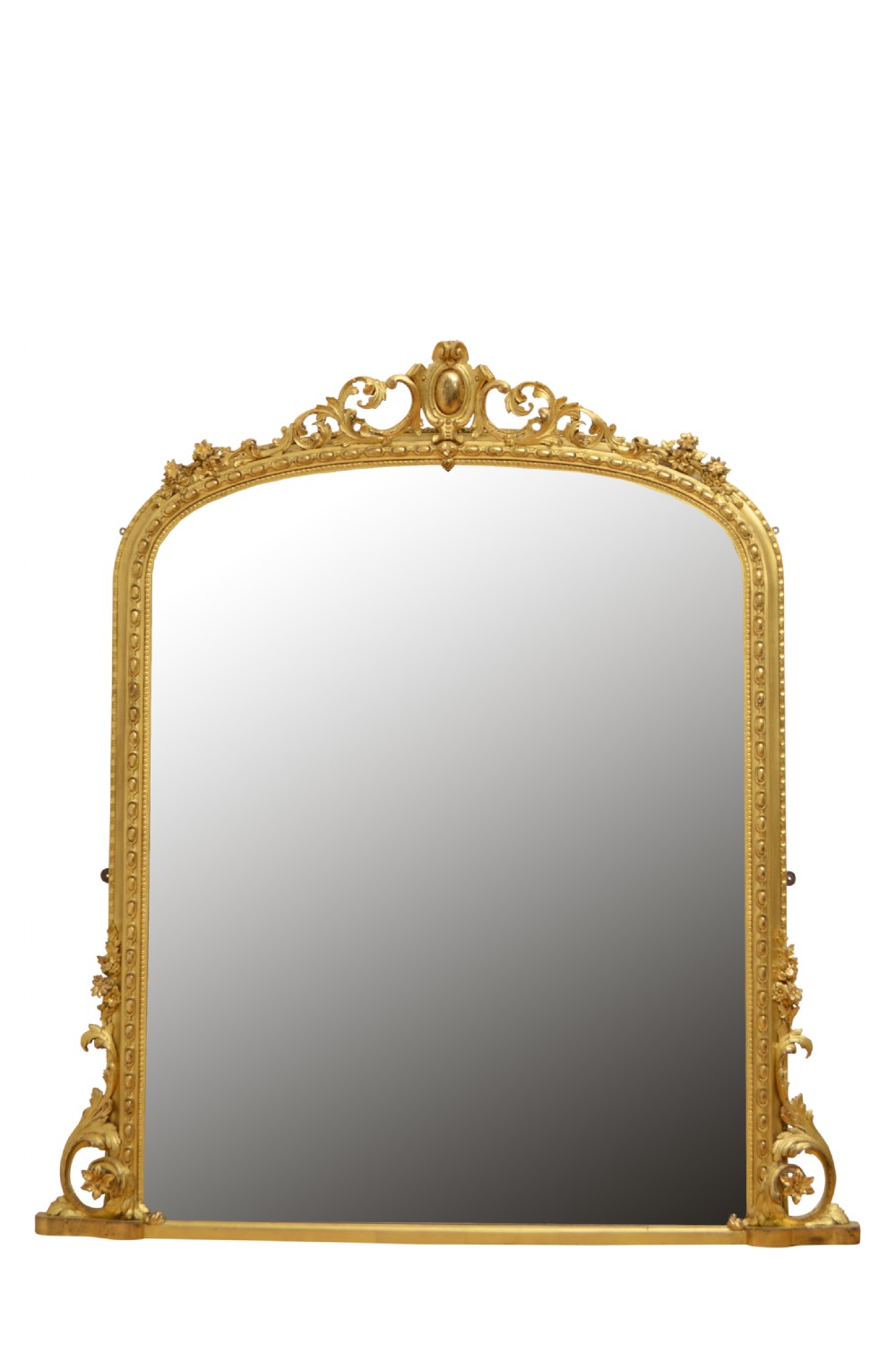 Superb Victorian Gilt Overmantel Mirror Wall Mirror 