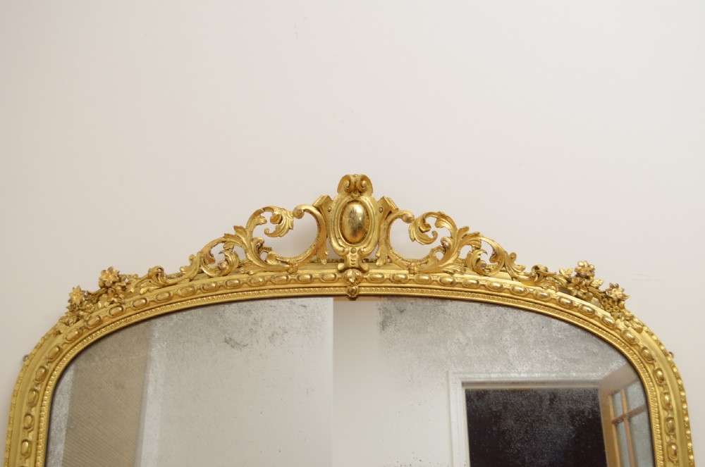 Superb Victorian Gilt Overmantel Mirror Wall Mirror  View VI