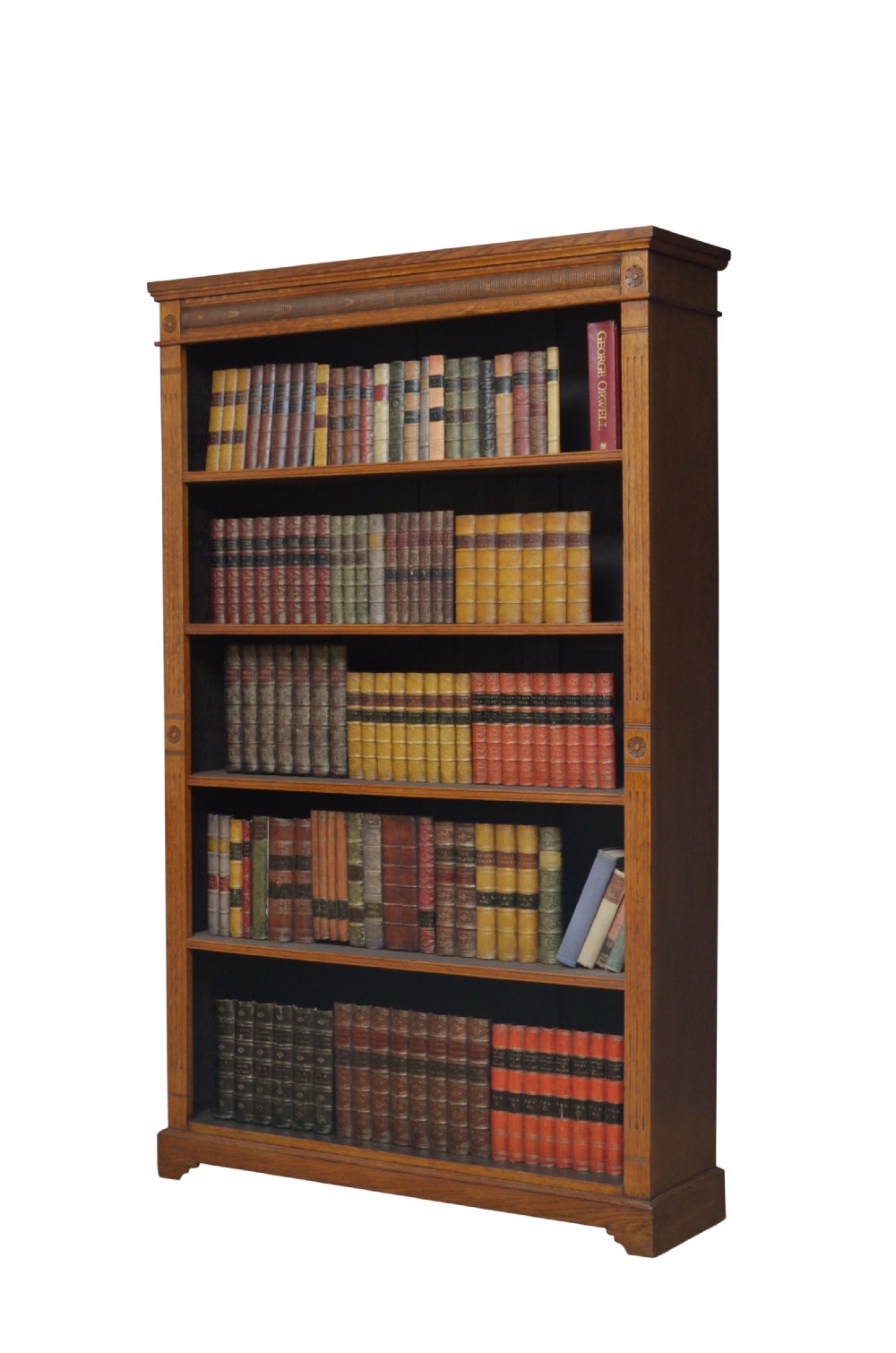 Victorian Oak Open Bookcase by Jas. Shoolbred 