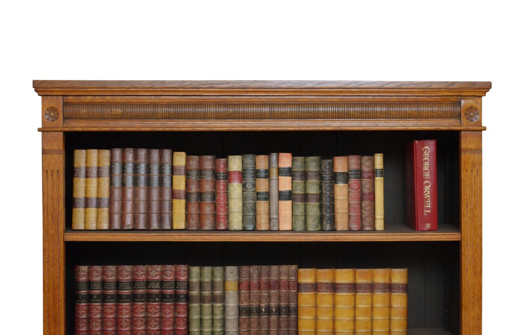 Victorian Oak Open Bookcase by Jas. Shoolbred  View IV