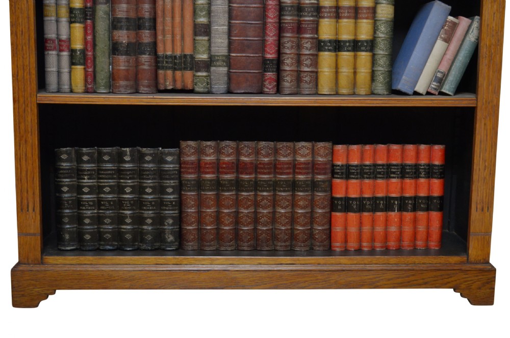 Victorian Oak Open Bookcase by Jas. Shoolbred  View IX