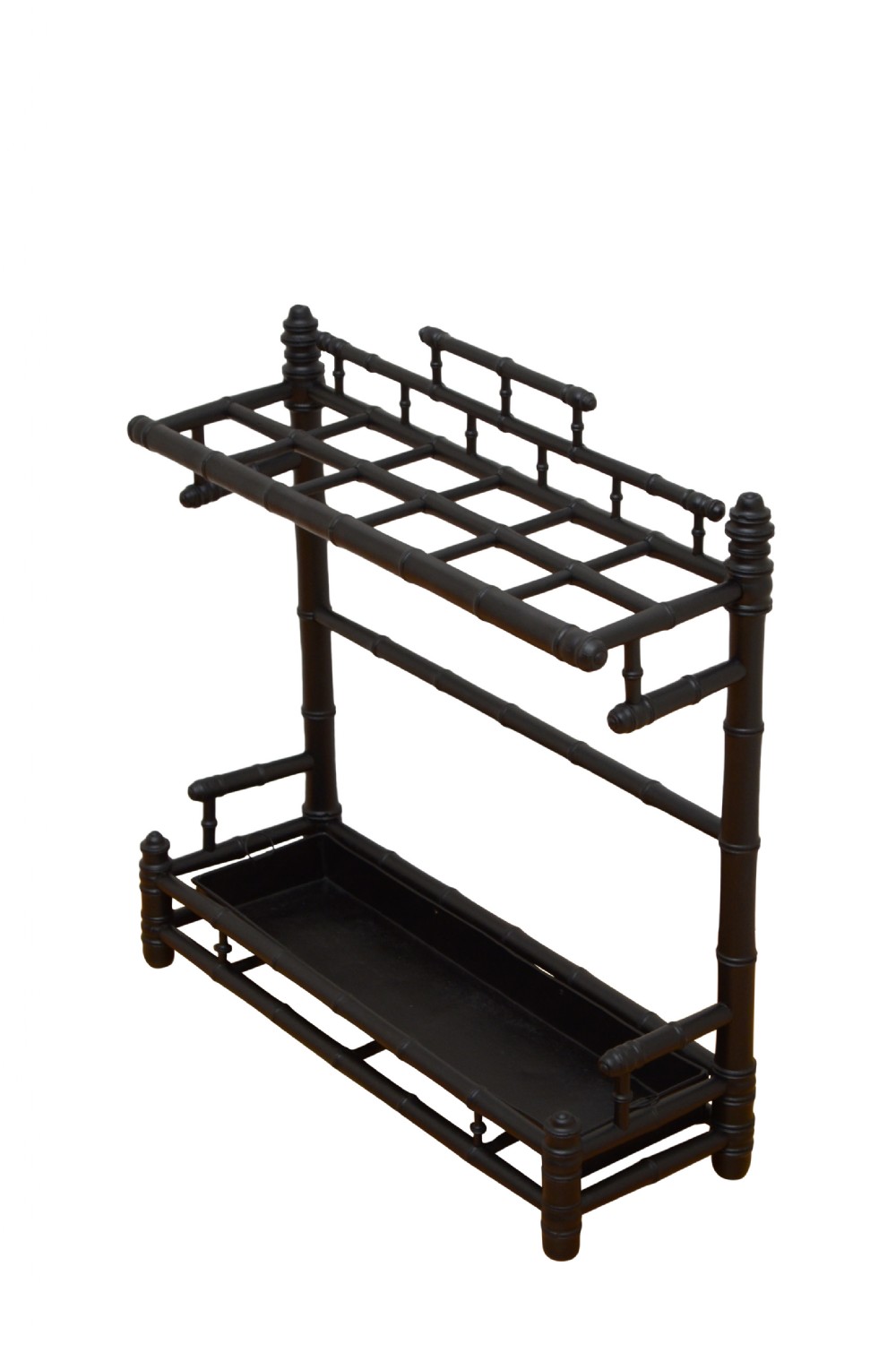 Stylish Faux Bamboo Ebonised Umbrella Stand