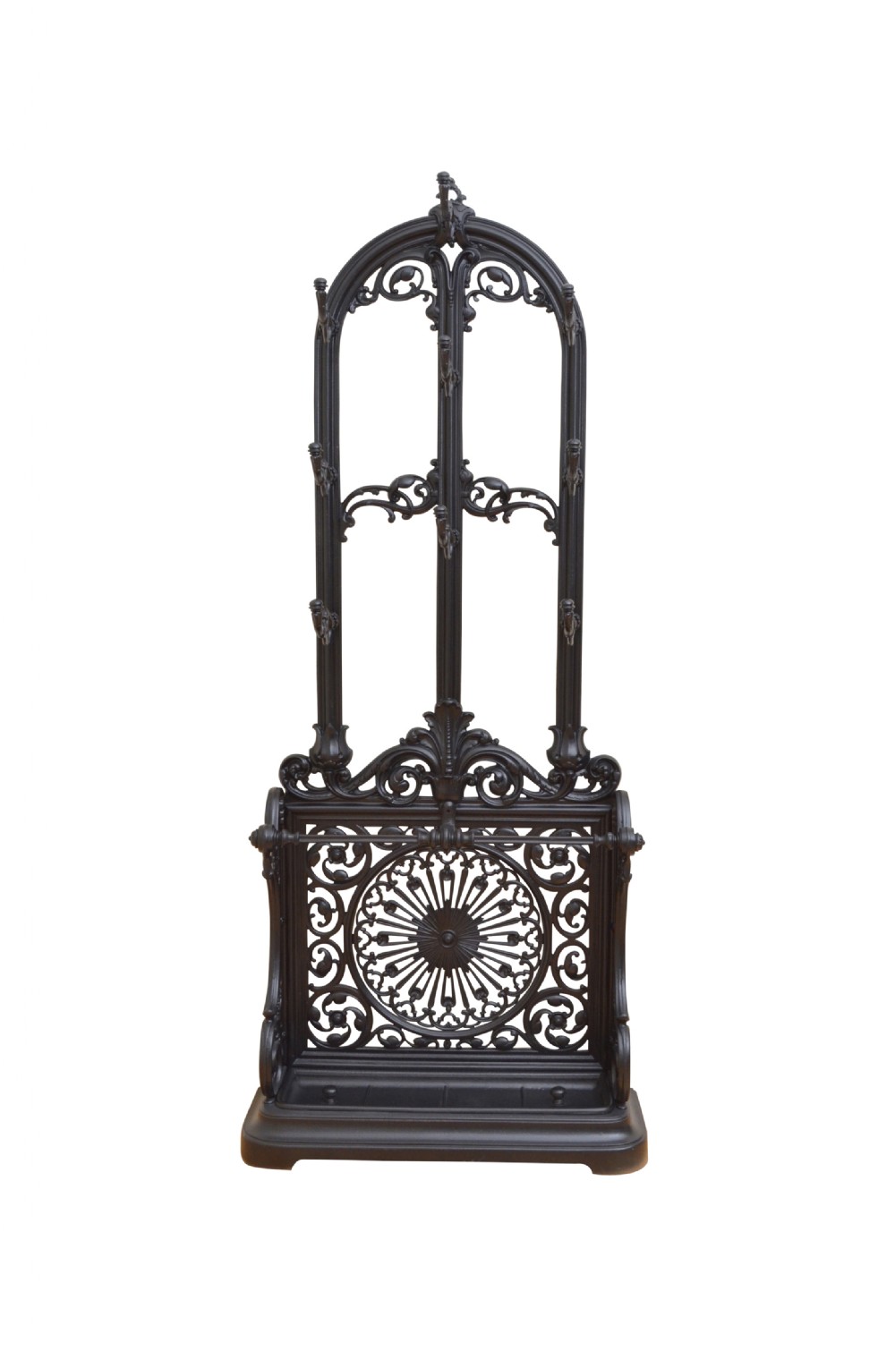 Coalbrookdale Style Cast Iron Hall Stand