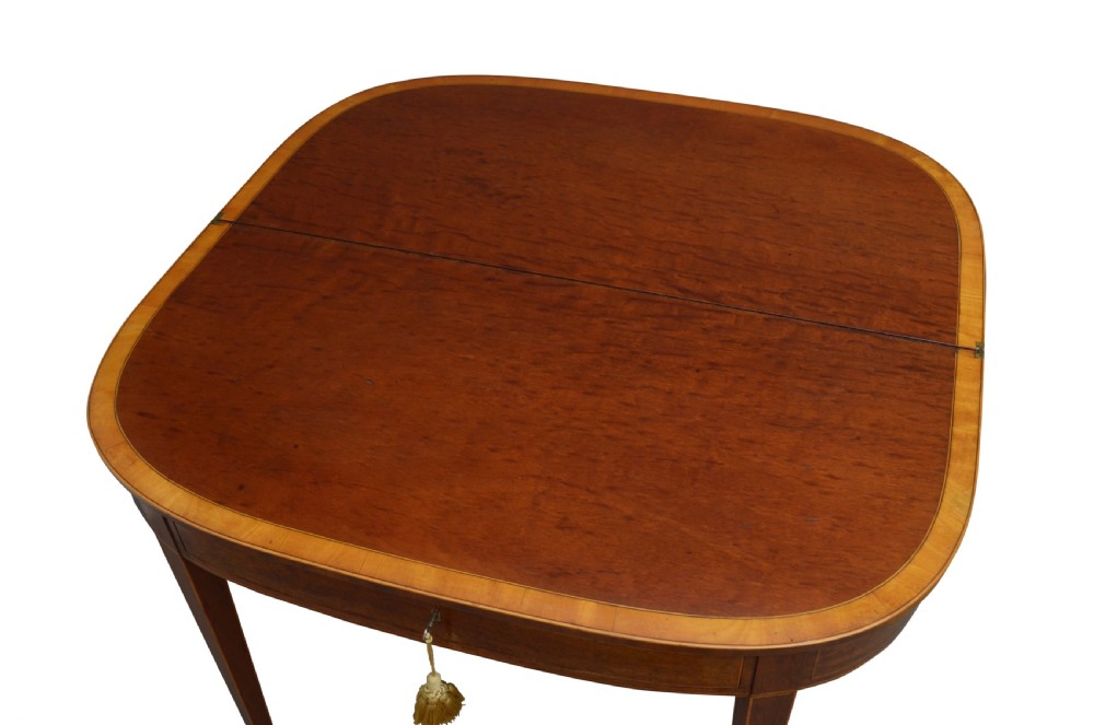 Regency Mahogany D Shaped Console Table Tea Table View III