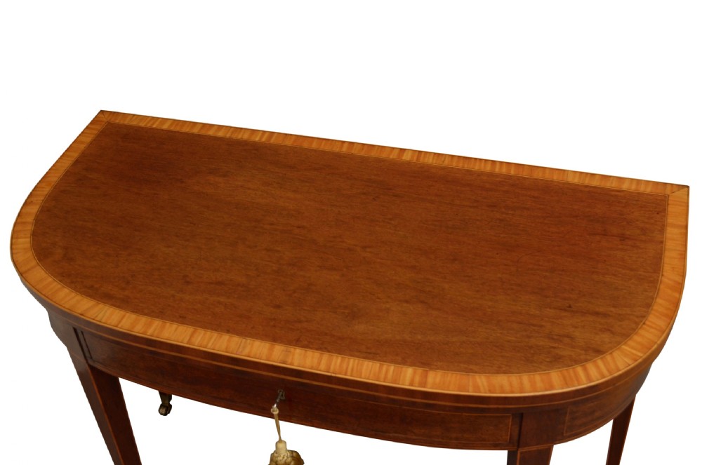 Regency Mahogany D Shaped Console Table Tea Table View IV