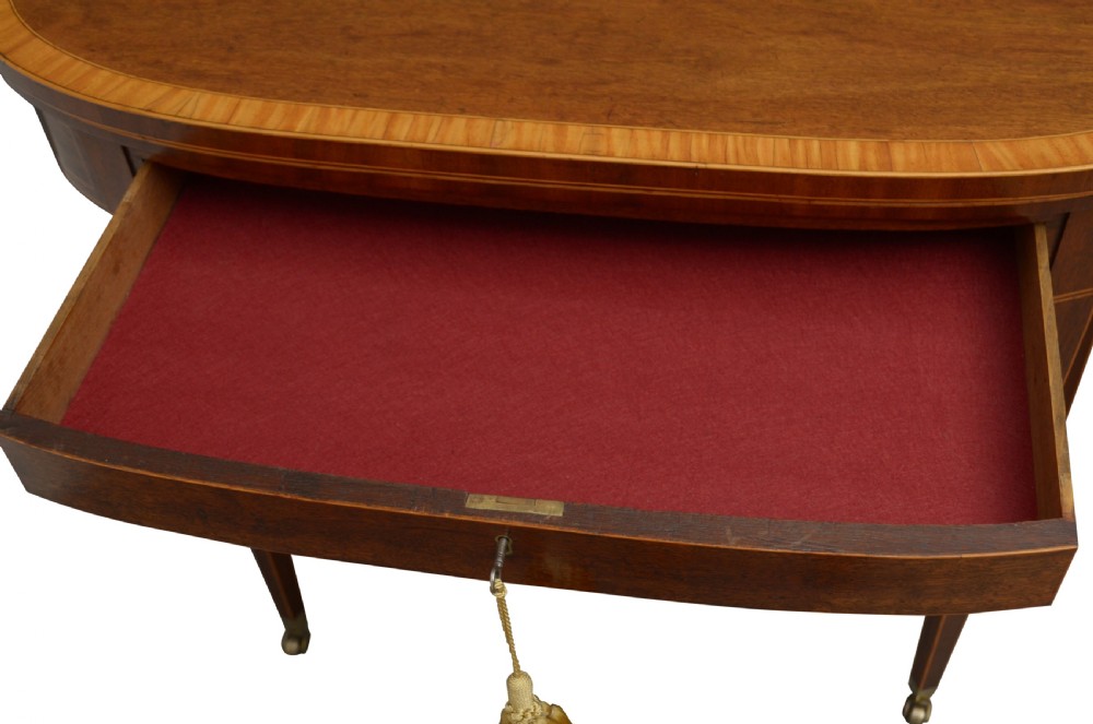 Regency Mahogany D Shaped Console Table Tea Table View X