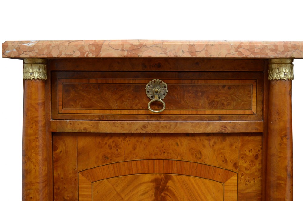 Antique Pair of Bedside Cabinets in Mahogany and Amboyna   View IX