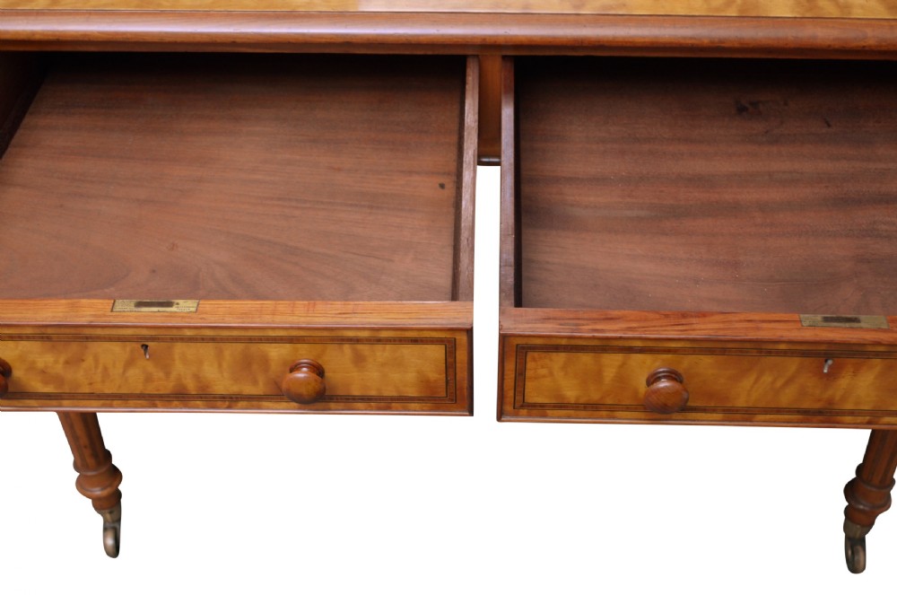 Superb Victorian Satin Birch Dressing Table View XIV
