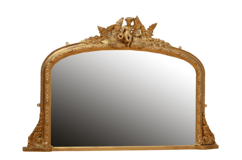 Small Victorian Overmantel Mirror  View II