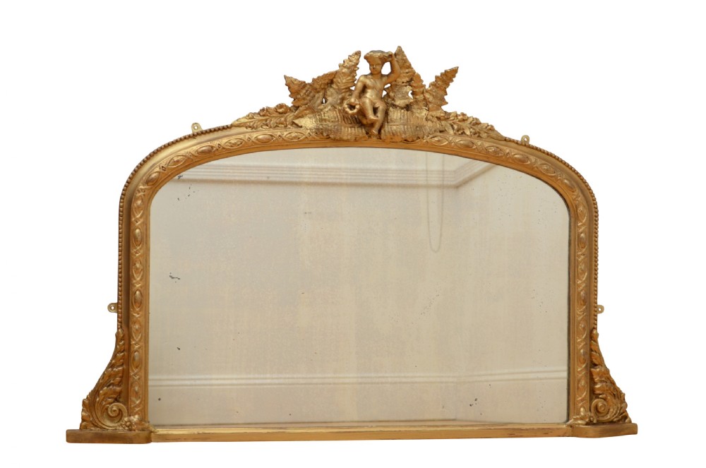 Small Victorian Overmantel Mirror  View III