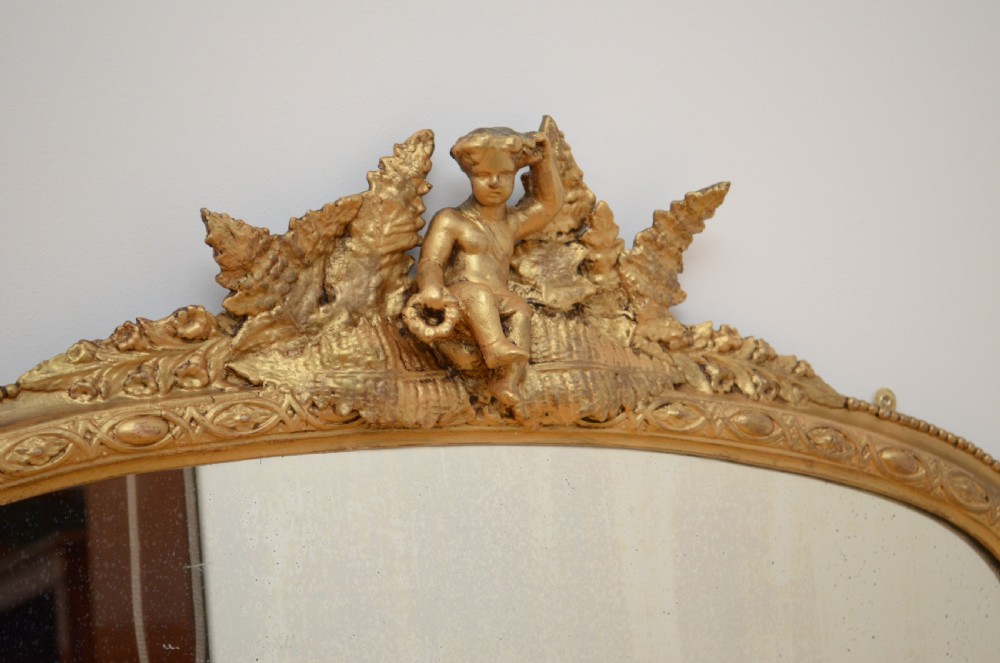 Small Victorian Overmantel Mirror  View VIII
