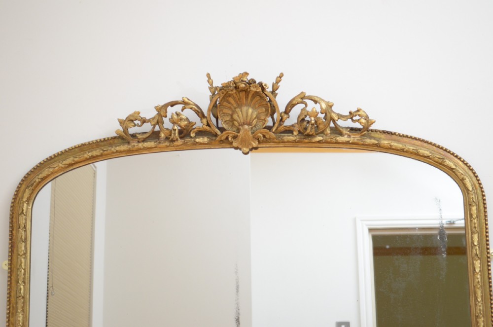 Superb Large English Victorian Giltwood Wall Mirror View VIII