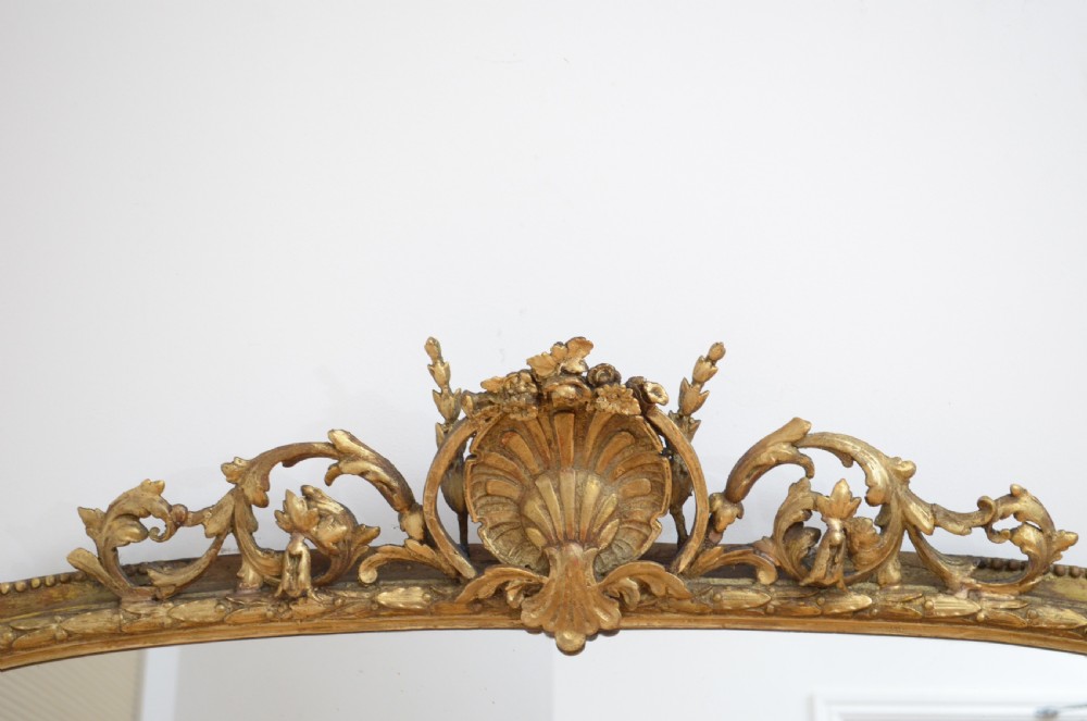 Superb Large English Victorian Giltwood Wall Mirror View IX