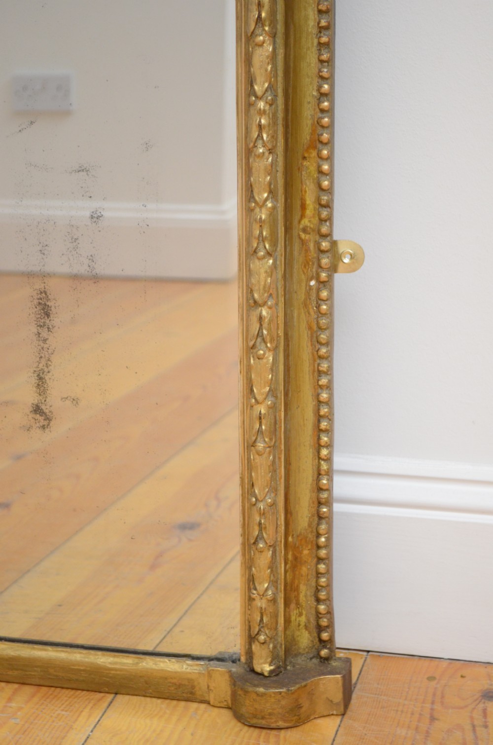 Superb Large English Victorian Giltwood Wall Mirror View XV