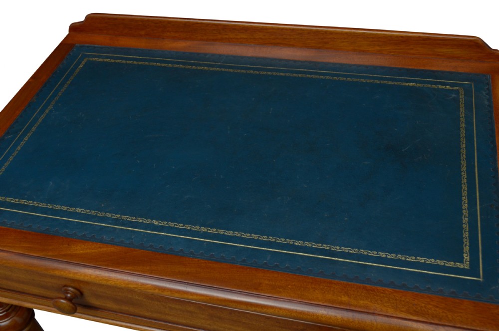 Victorian Mahogany Writing Table of Narrow Proportions  View II