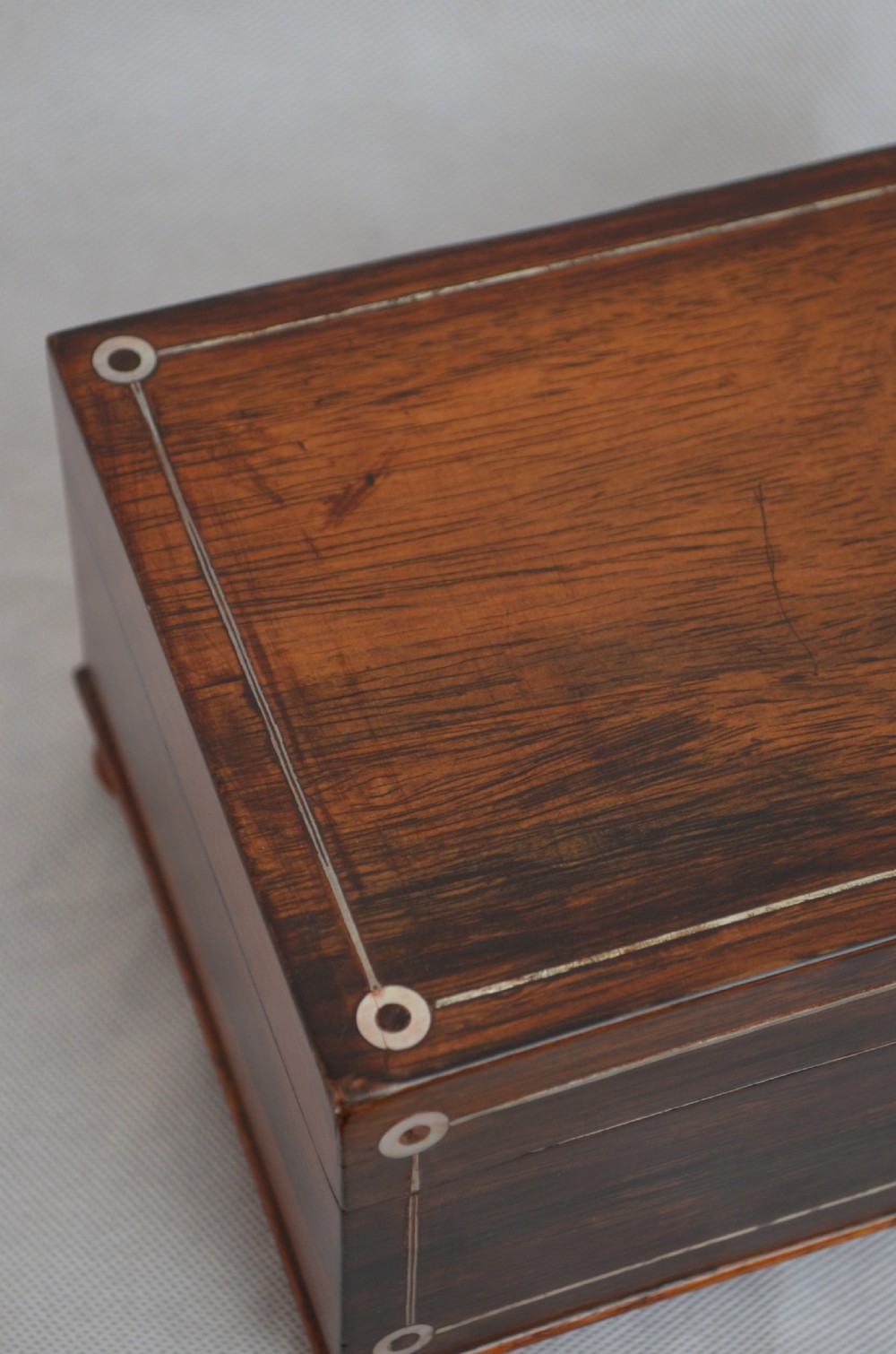 Attractive Victorian Rosewood Jewellery Box with Tray View II