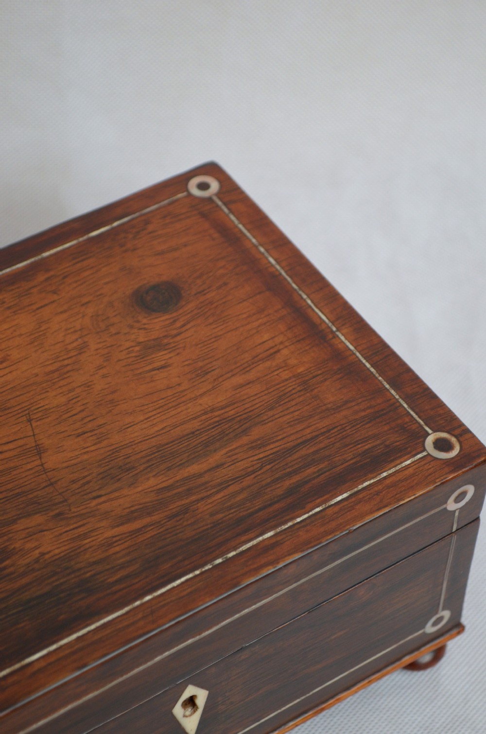 Attractive Victorian Rosewood Jewellery Box with Tray View IV