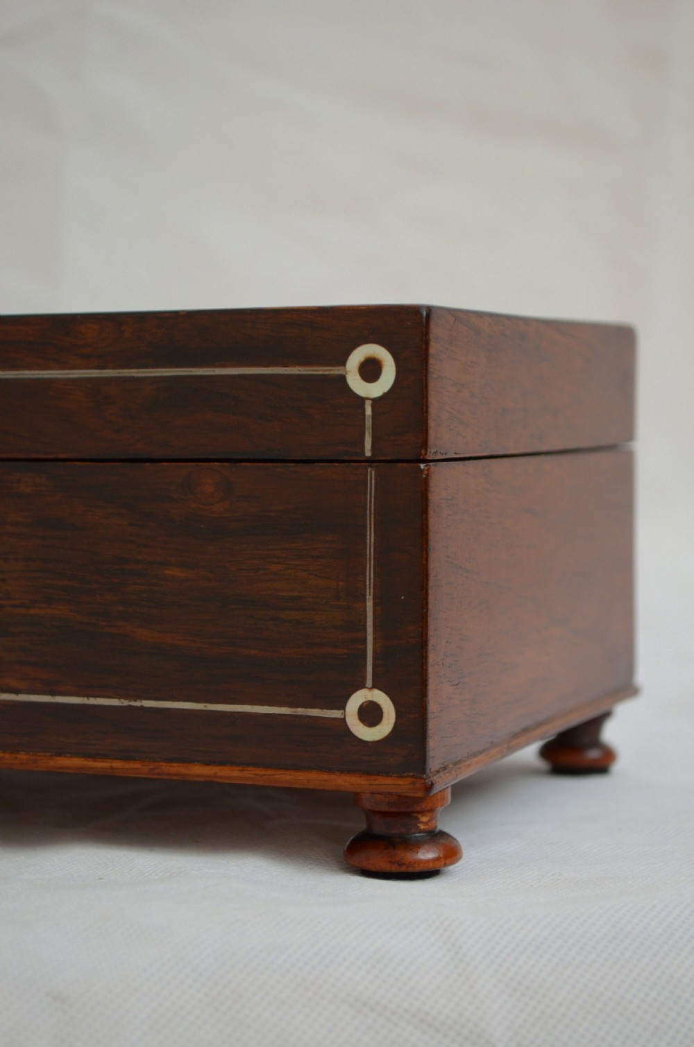 Attractive Victorian Rosewood Jewellery Box with Tray View VII