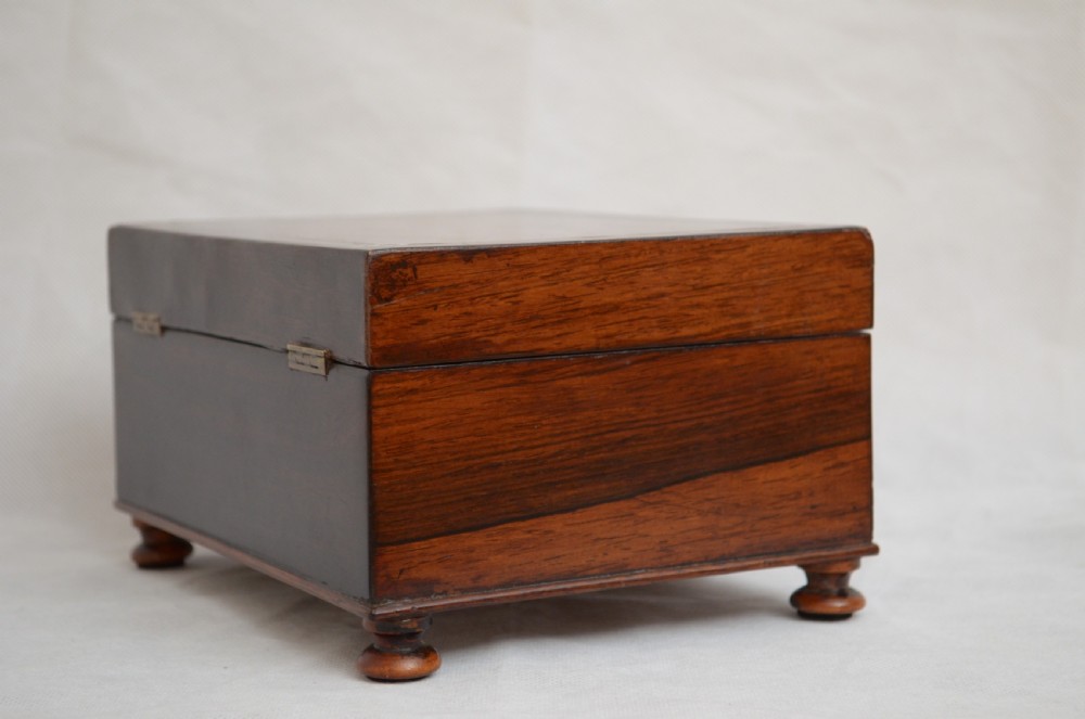 Attractive Victorian Rosewood Jewellery Box with Tray View IX