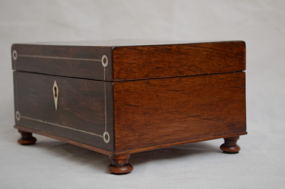 Attractive Victorian Rosewood Jewellery Box with Tray View XI