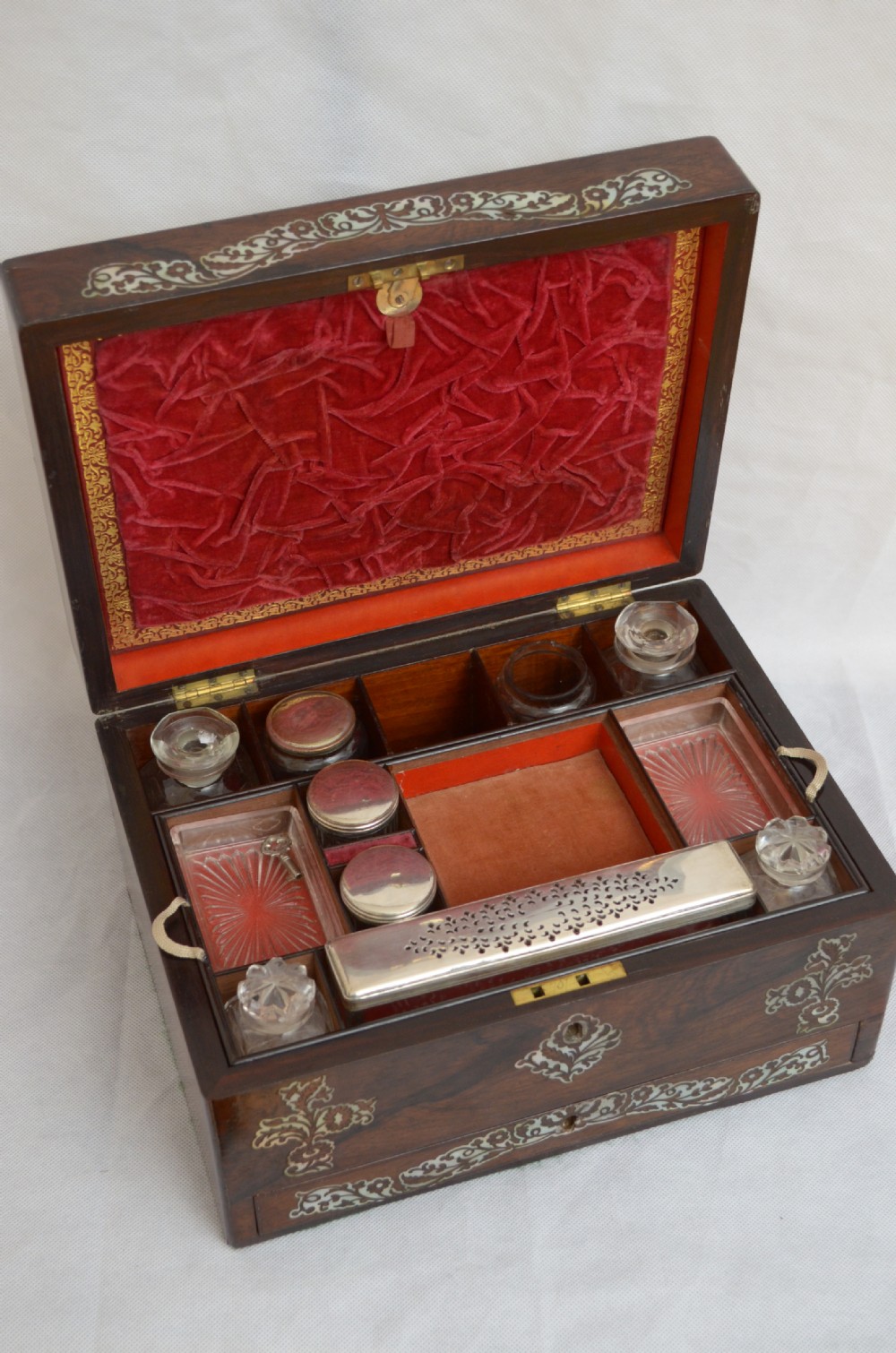 Superb Early Victorian Jewellery Box Vanity Box View V