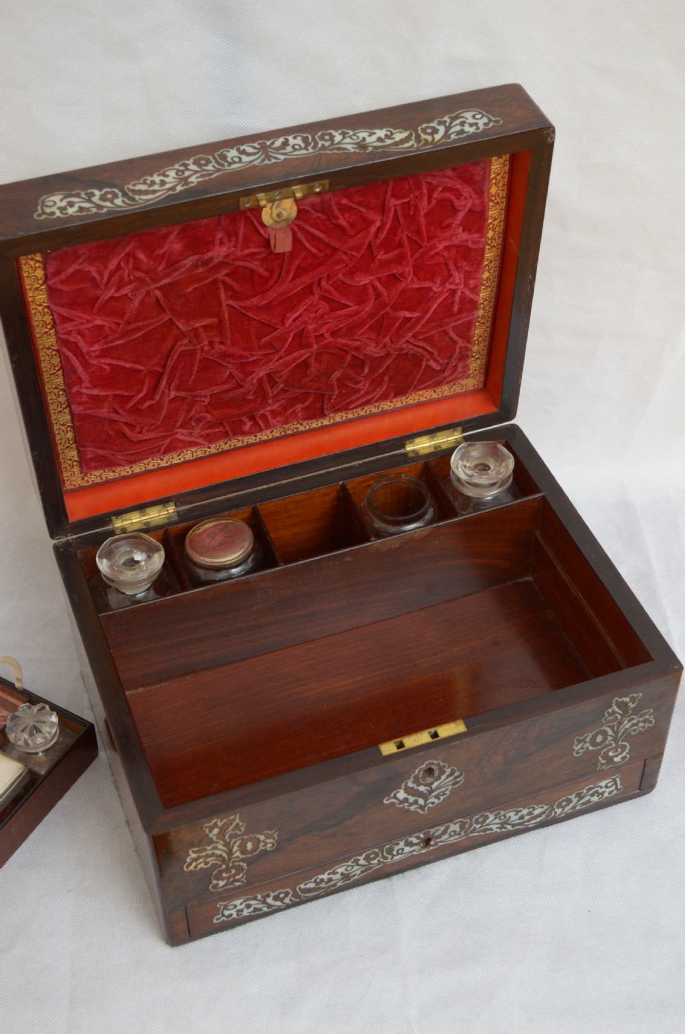 Superb Early Victorian Jewellery Box Vanity Box View VII